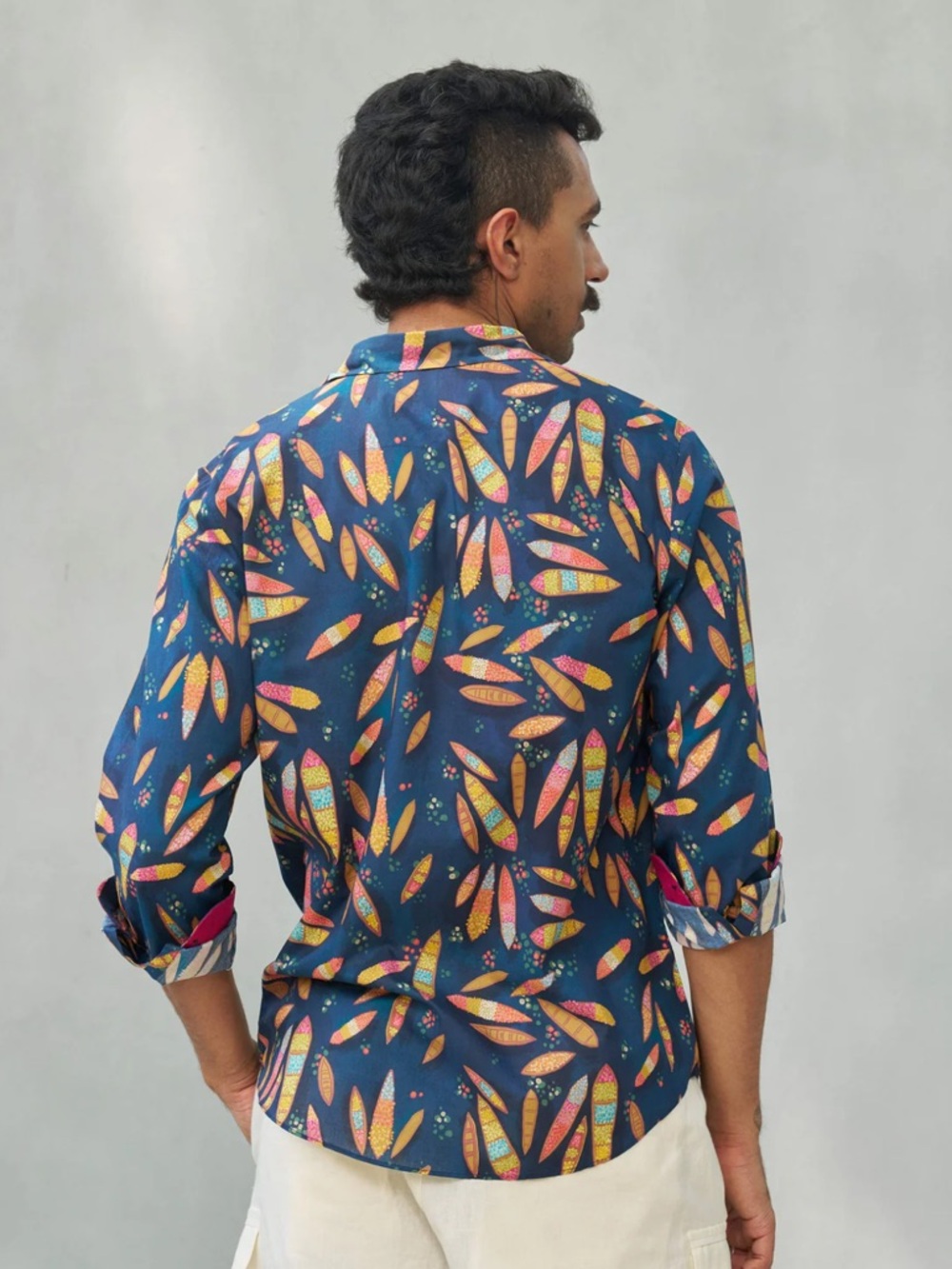 Nicobar Hakuna Button Down Shirt Multi Color Medium - Picture 4 of 12
